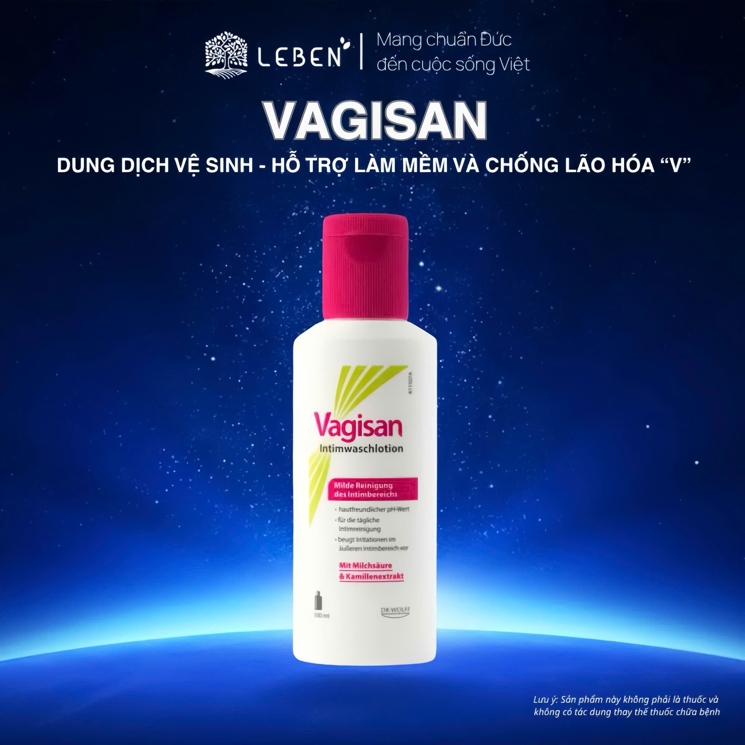 Dung dịch vệ sinh phụ nữ Vagisan Intimwaschlotion làm mềm và chống lão hóa